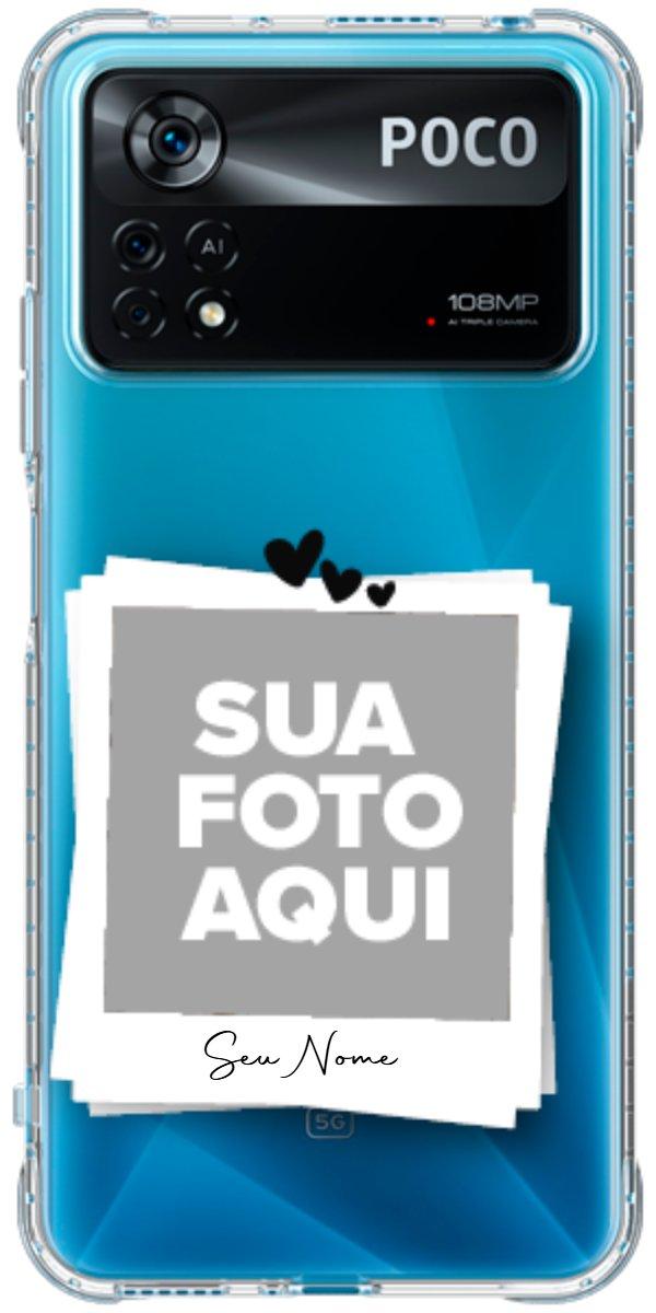Capinha para Celular Polaroid Corações