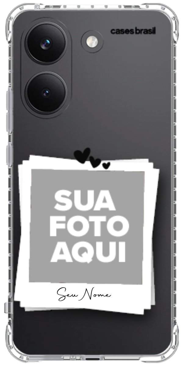 Capinha para Celular Polaroid Corações