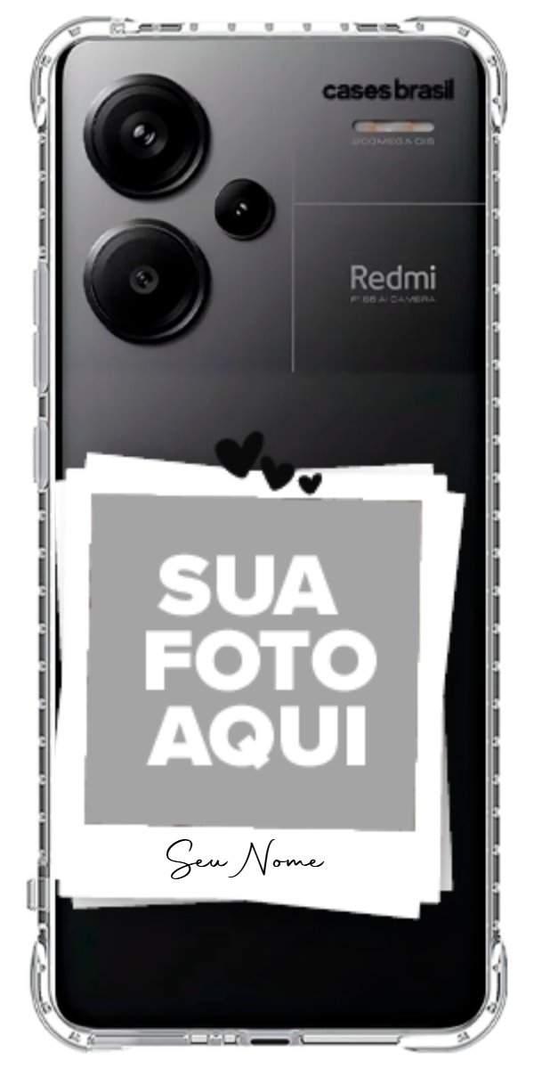 Capinha para Celular Polaroid Corações