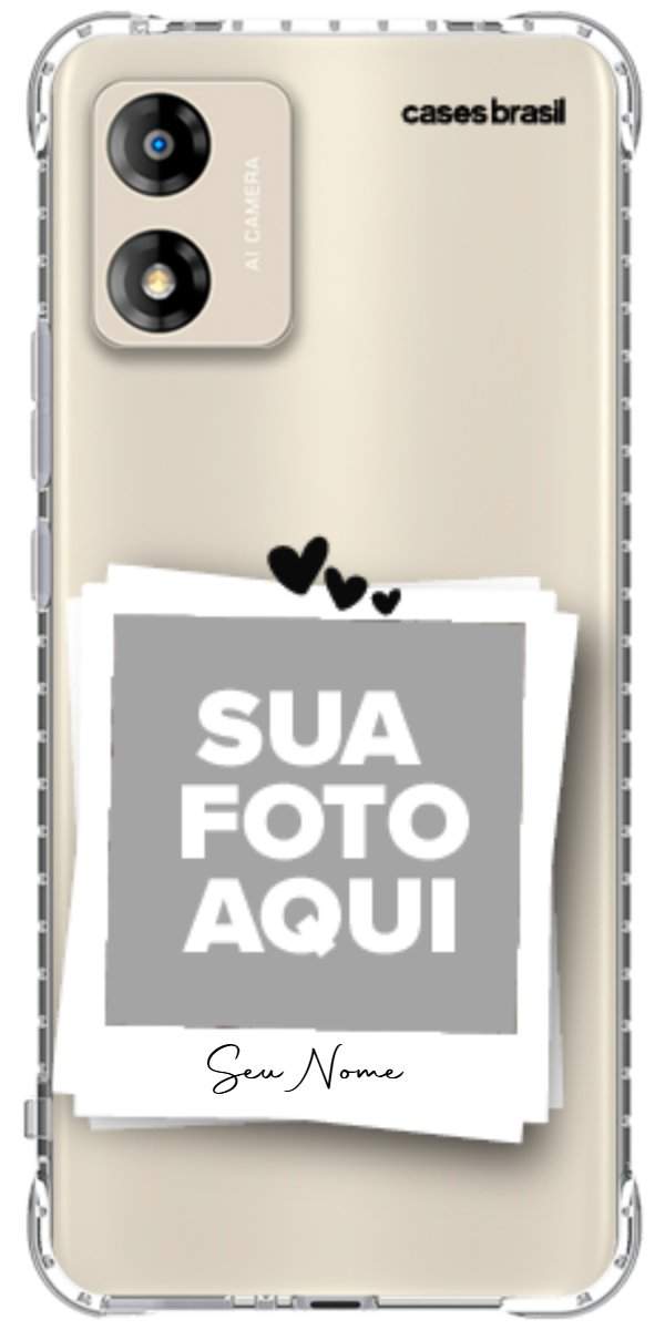 Capinha para Celular Polaroid Corações
