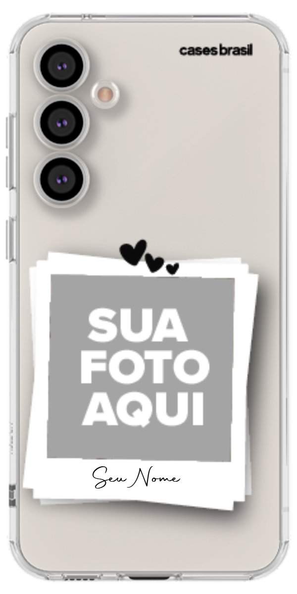 Capinha para Celular Polaroid Corações