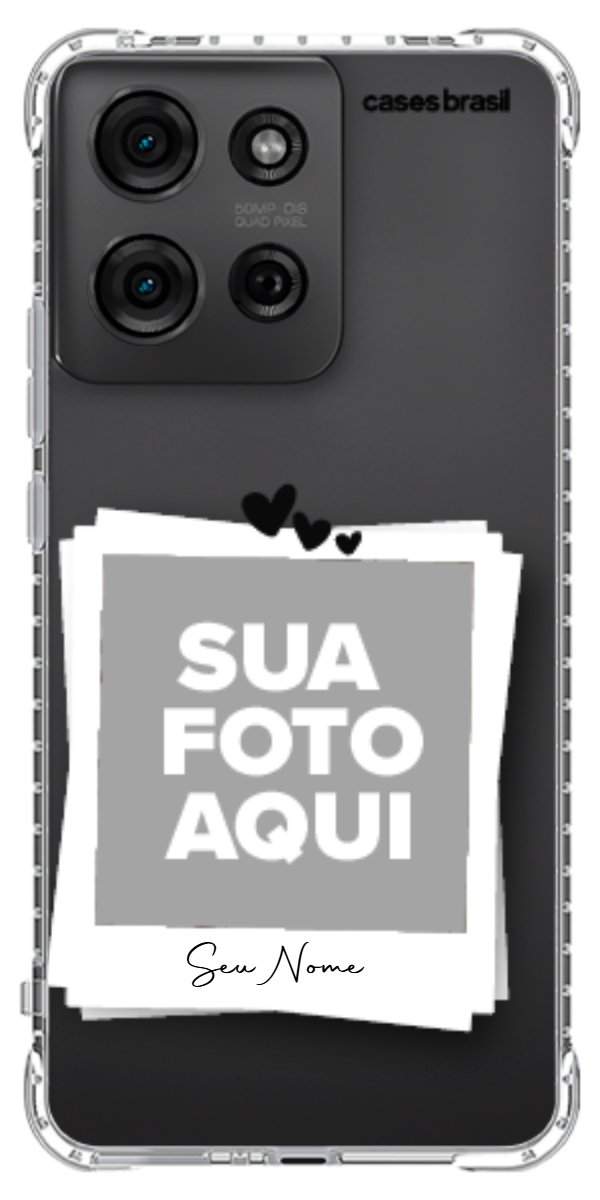 Capinha para Celular Polaroid Corações