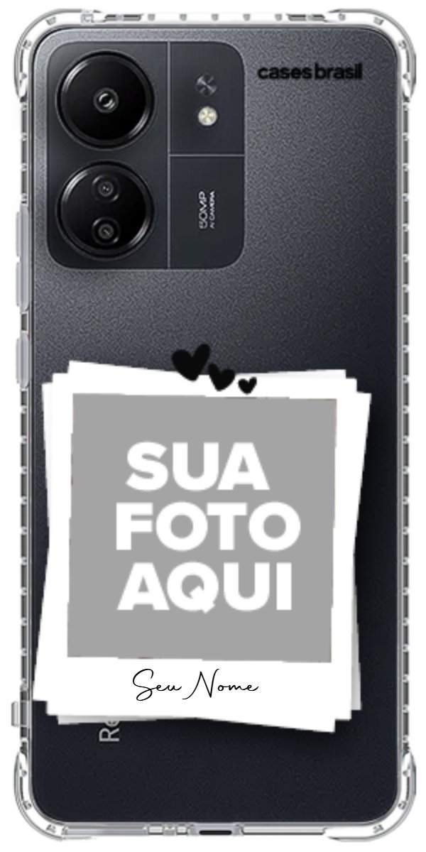 Capinha para Celular Polaroid Corações
