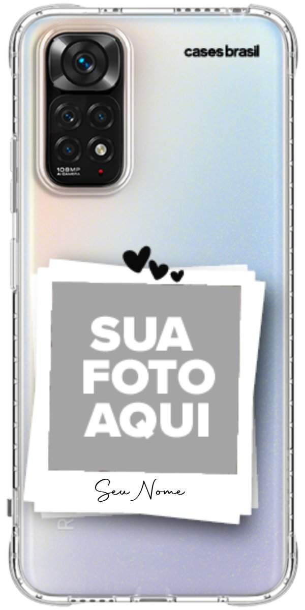 Capinha para Celular Polaroid Corações