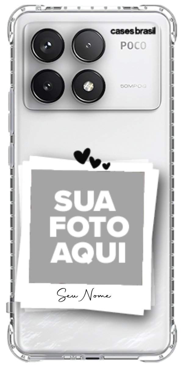 Capinha para Celular Polaroid Corações