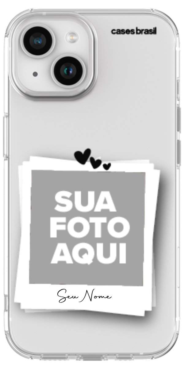 Capinha para Celular Polaroid Corações
