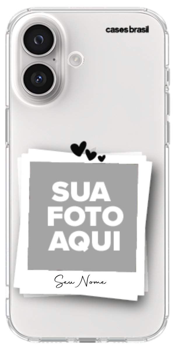 Capinha para Celular Polaroid Corações
