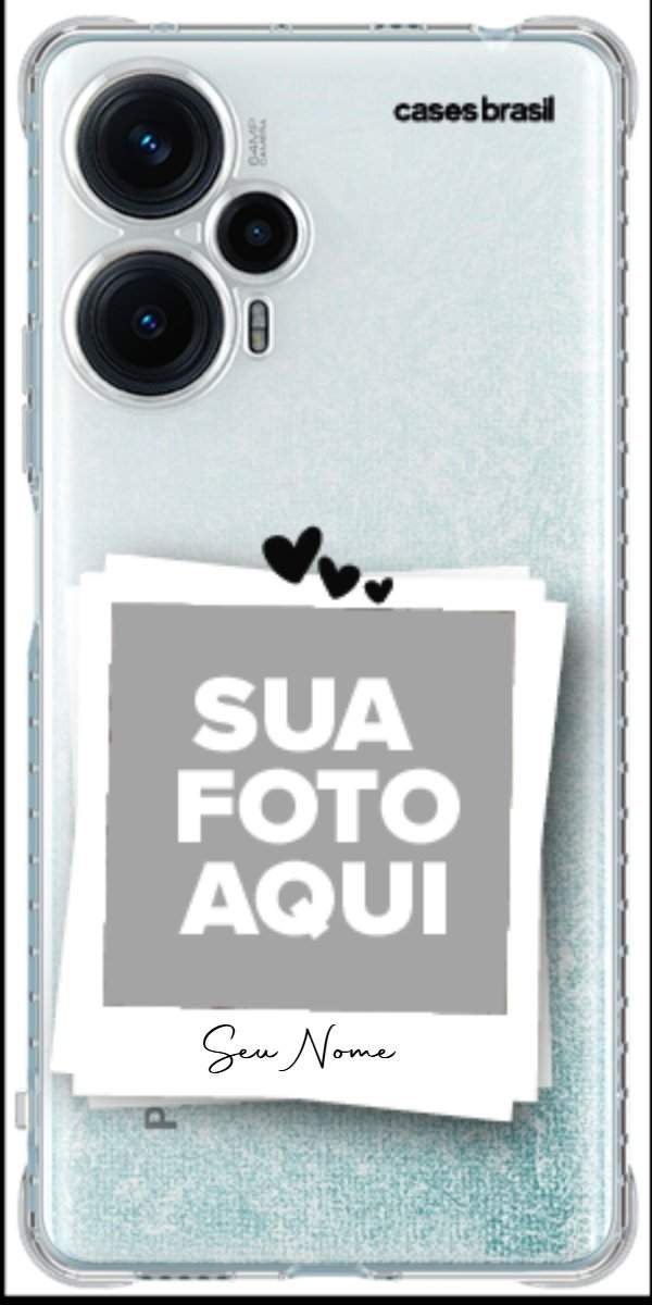 Capinha para Celular Polaroid Corações