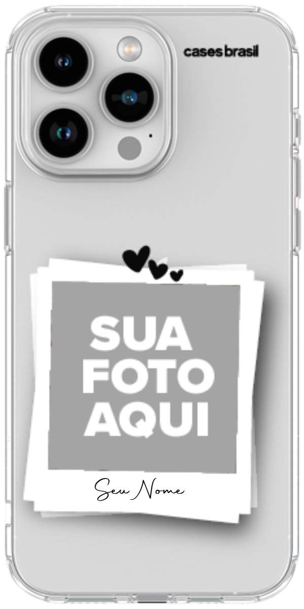 Capinha para Celular Polaroid Corações