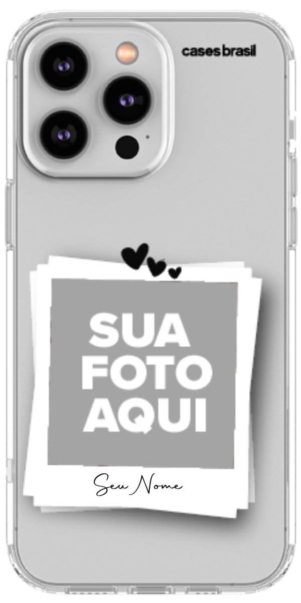 Capinha para Celular Polaroid Corações