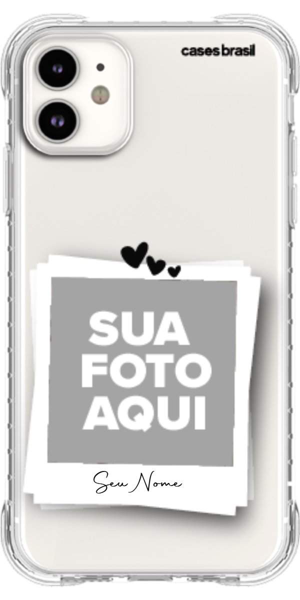 Capinha para Celular Polaroid Corações
