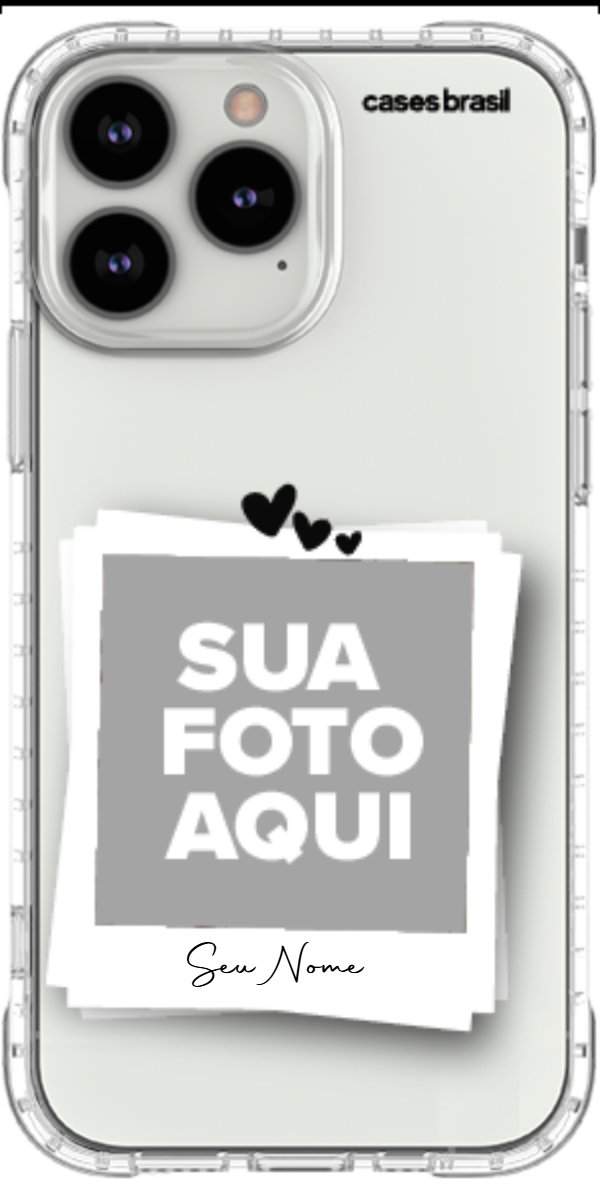Capinha para Celular Polaroid Corações