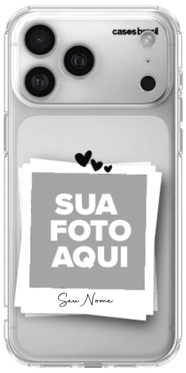 Capinha para Celular Polaroid Corações