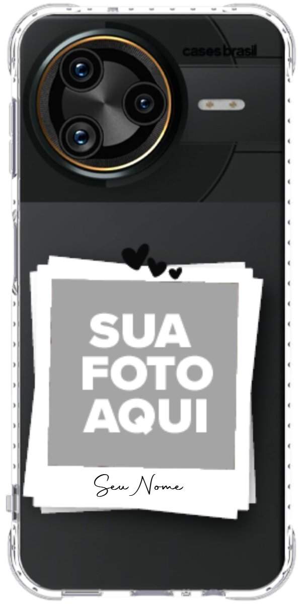 Capinha para Celular Polaroid Corações