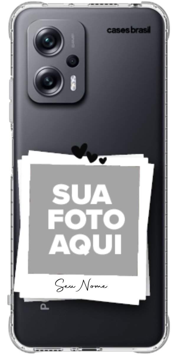 Capinha para Celular Polaroid Corações