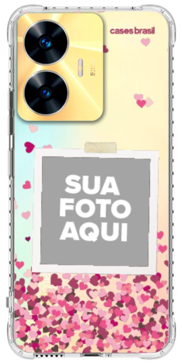 Capinha para Celular Polaroid Corações Flutuantes