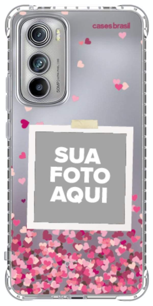 Capinha para Celular Polaroid Corações Flutuantes