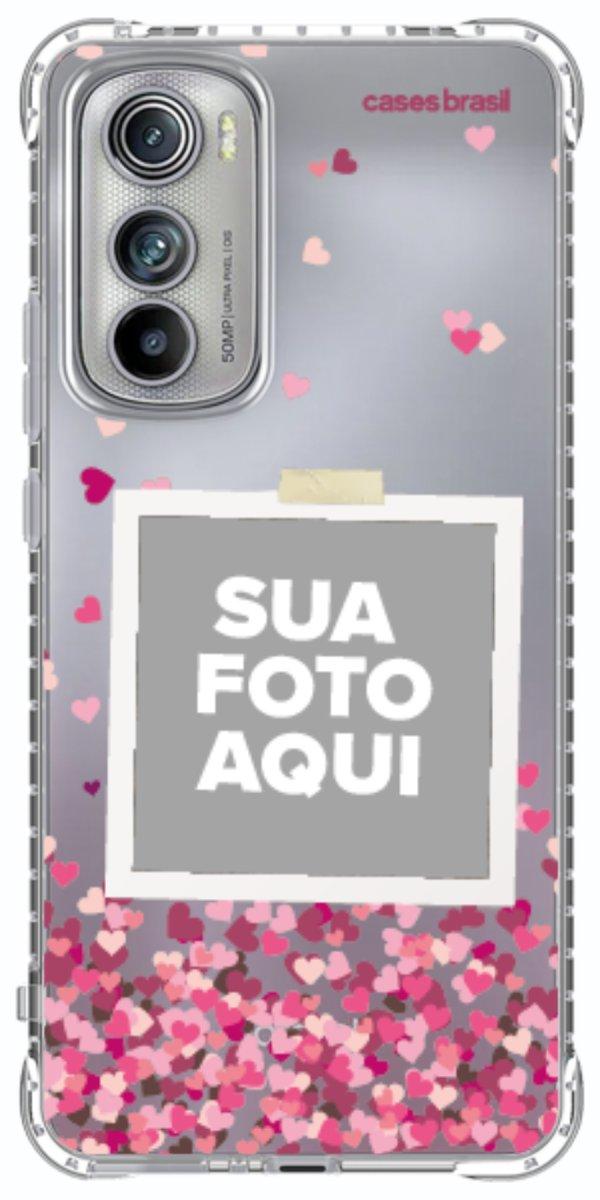 Capinha para Celular Polaroid Corações Flutuantes