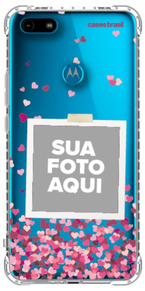 Capinha para Celular Polaroid Corações Flutuantes