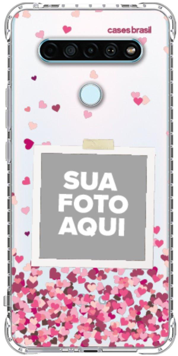 Capinha para Celular Polaroid Corações Flutuantes