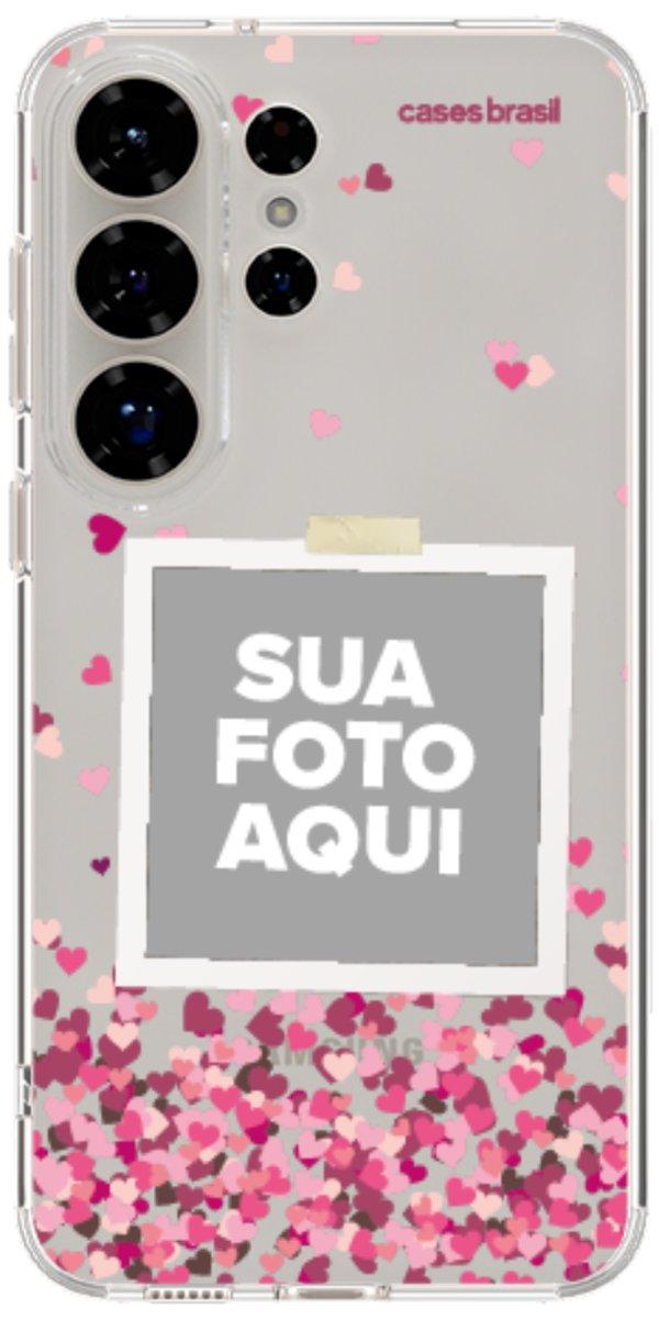 Capinha para Celular Polaroid Corações Flutuantes