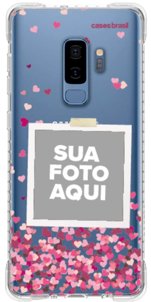 Capinha para Celular Polaroid Corações Flutuantes