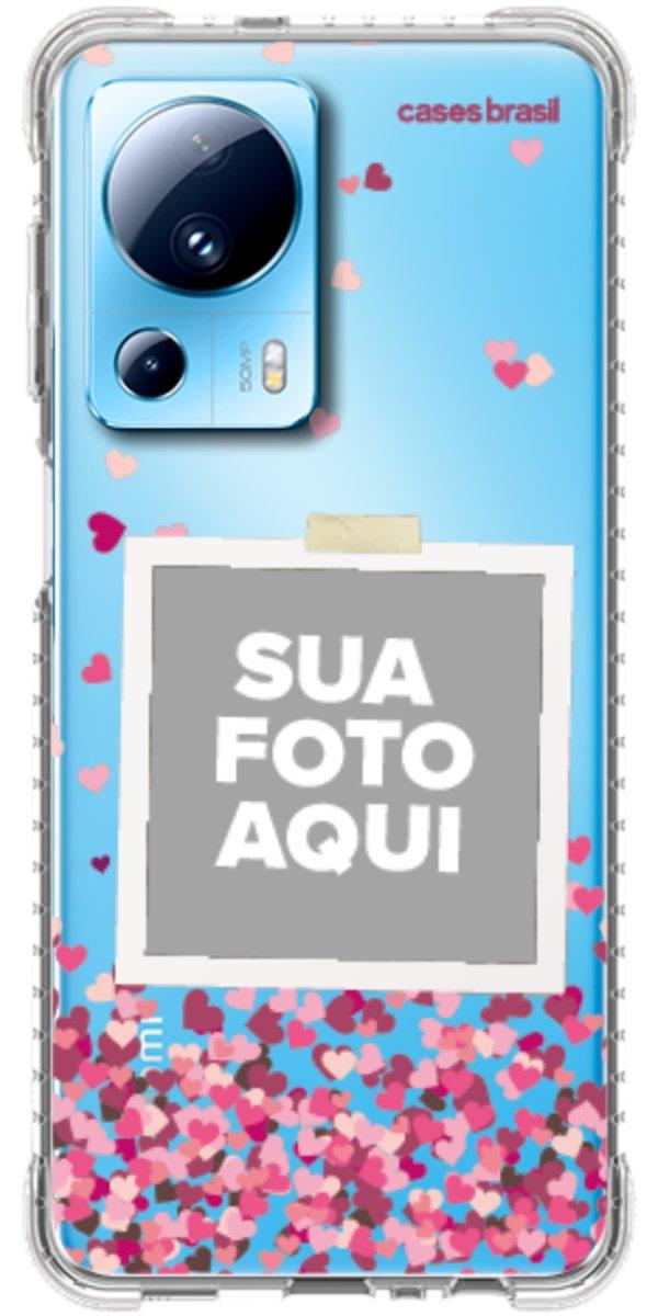 Capinha para Celular Polaroid Corações Flutuantes