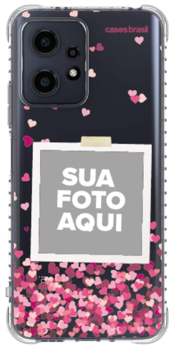 Capinha para Celular Polaroid Corações Flutuantes