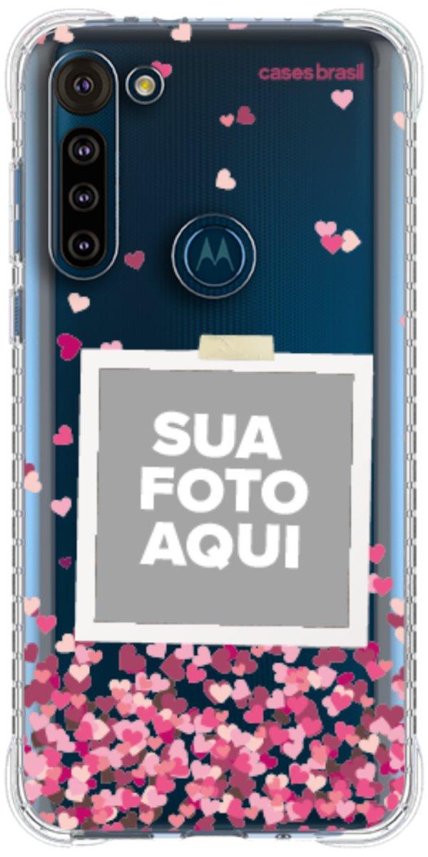 Capinha para Celular Polaroid Corações Flutuantes
