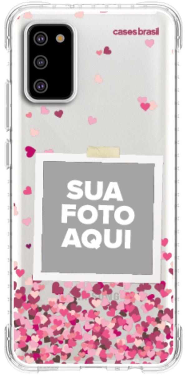 Capinha para Celular Polaroid Corações Flutuantes