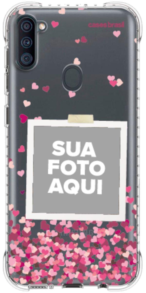 Capinha para Celular Polaroid Corações Flutuantes