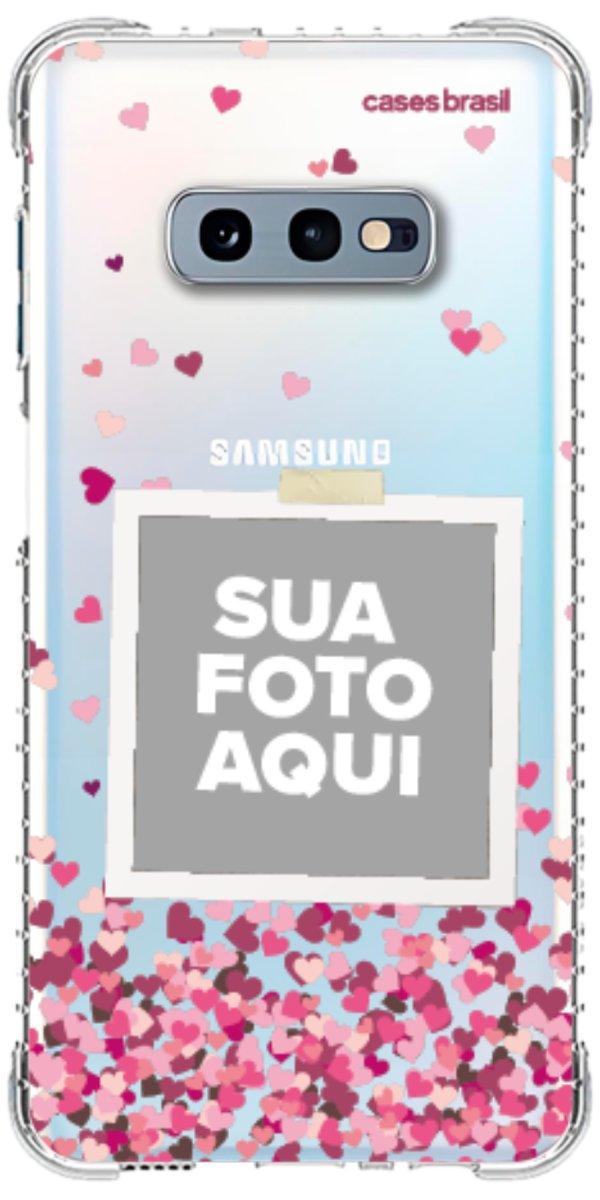 Capinha para Celular Polaroid Corações Flutuantes