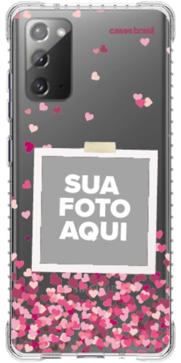 Capinha para Celular Polaroid Corações Flutuantes
