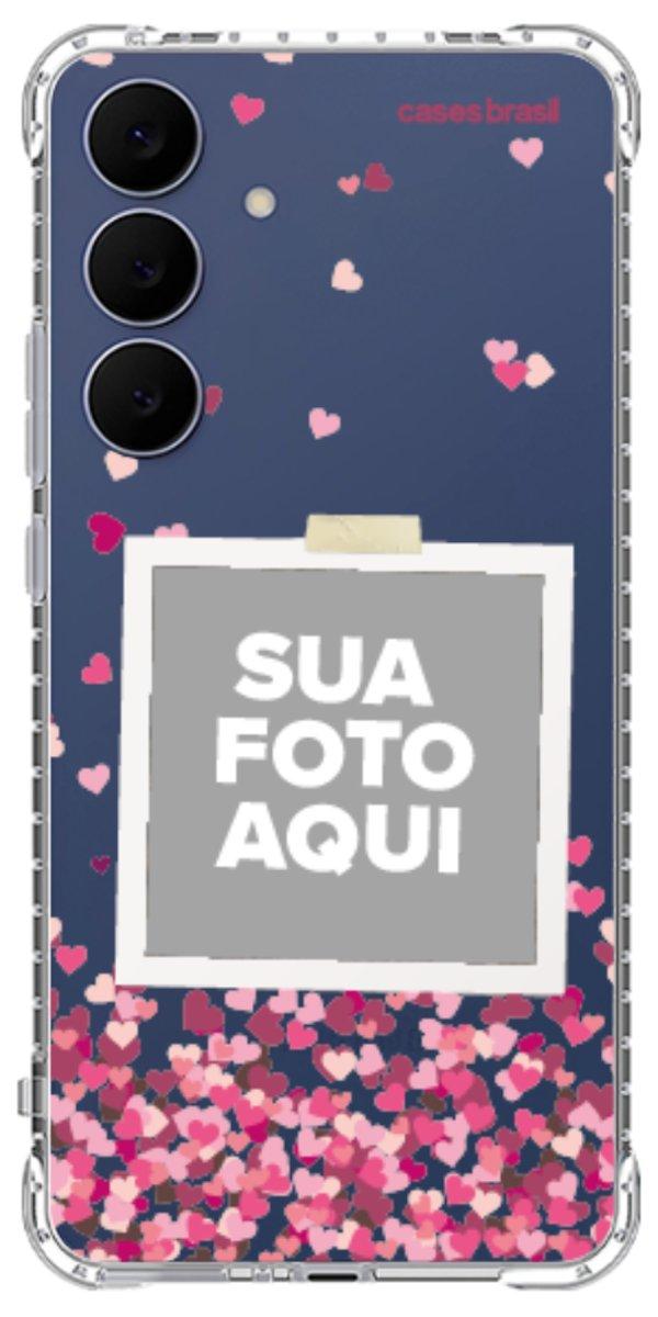 Capinha para Celular Polaroid Corações Flutuantes