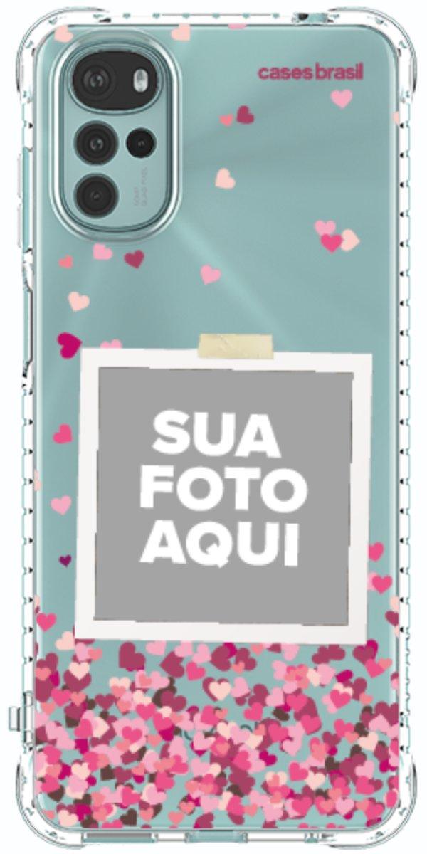 Capinha para Celular Polaroid Corações Flutuantes