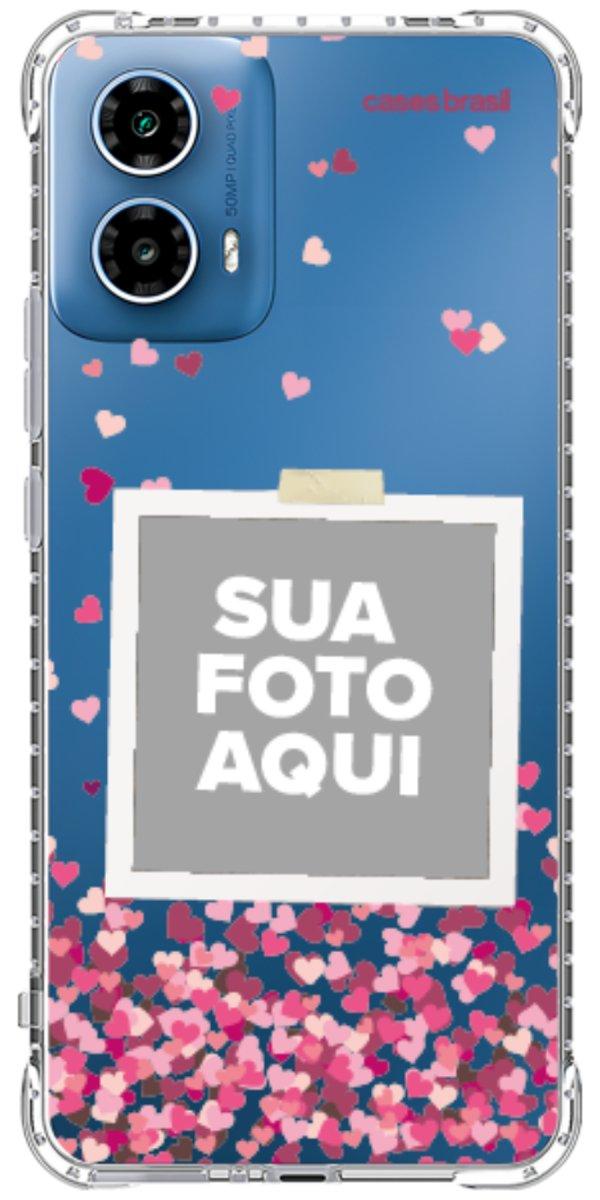Capinha para Celular Polaroid Corações Flutuantes