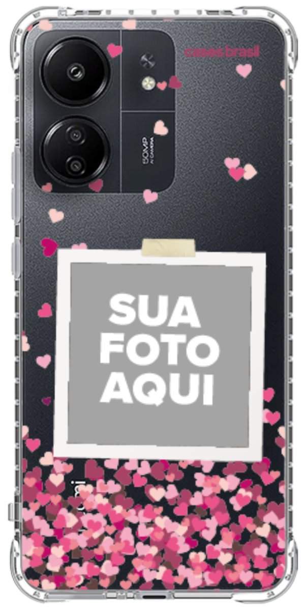Capinha para Celular Polaroid Corações Flutuantes
