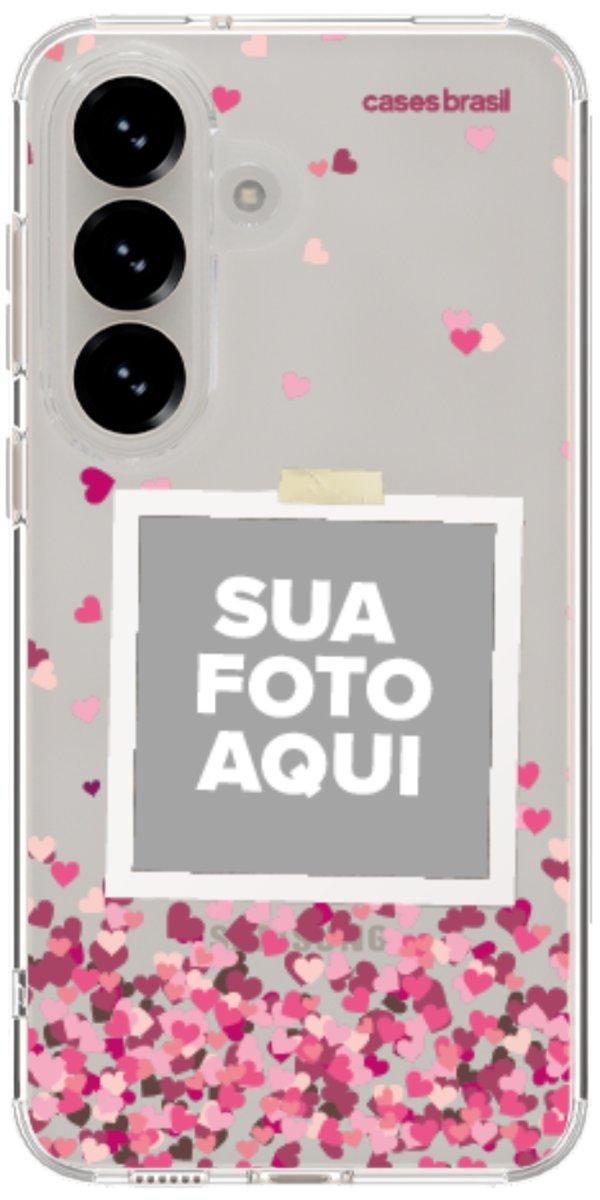 Capinha para Celular Polaroid Corações Flutuantes