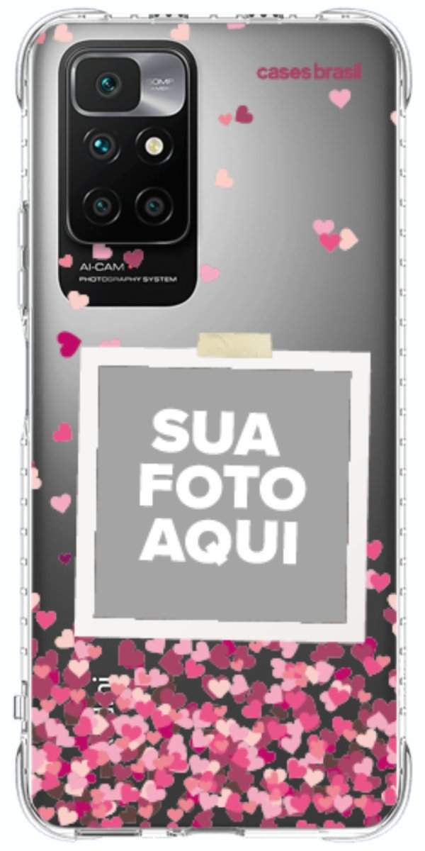 Capinha para Celular Polaroid Corações Flutuantes