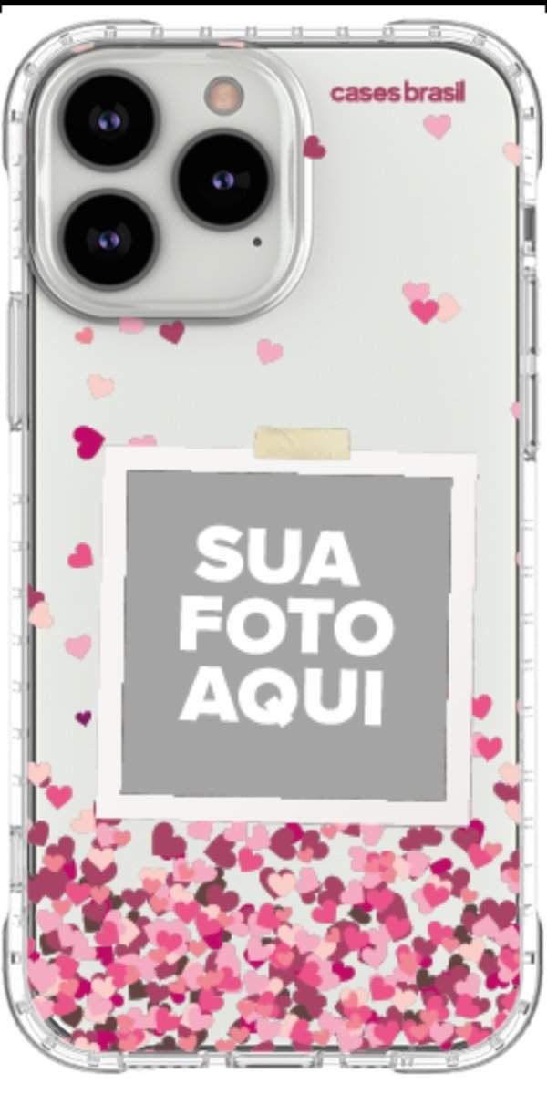 Capinha para Celular Polaroid Corações Flutuantes