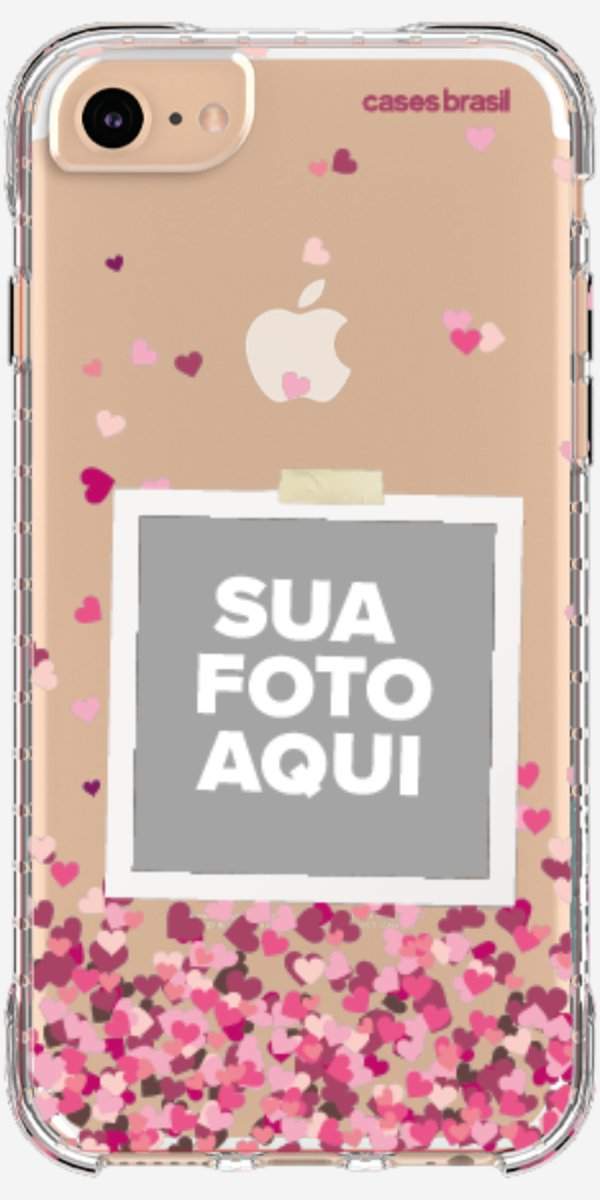 Capinha para Celular Polaroid Corações Flutuantes
