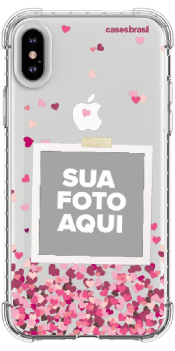 Capinha para Celular Polaroid Corações Flutuantes