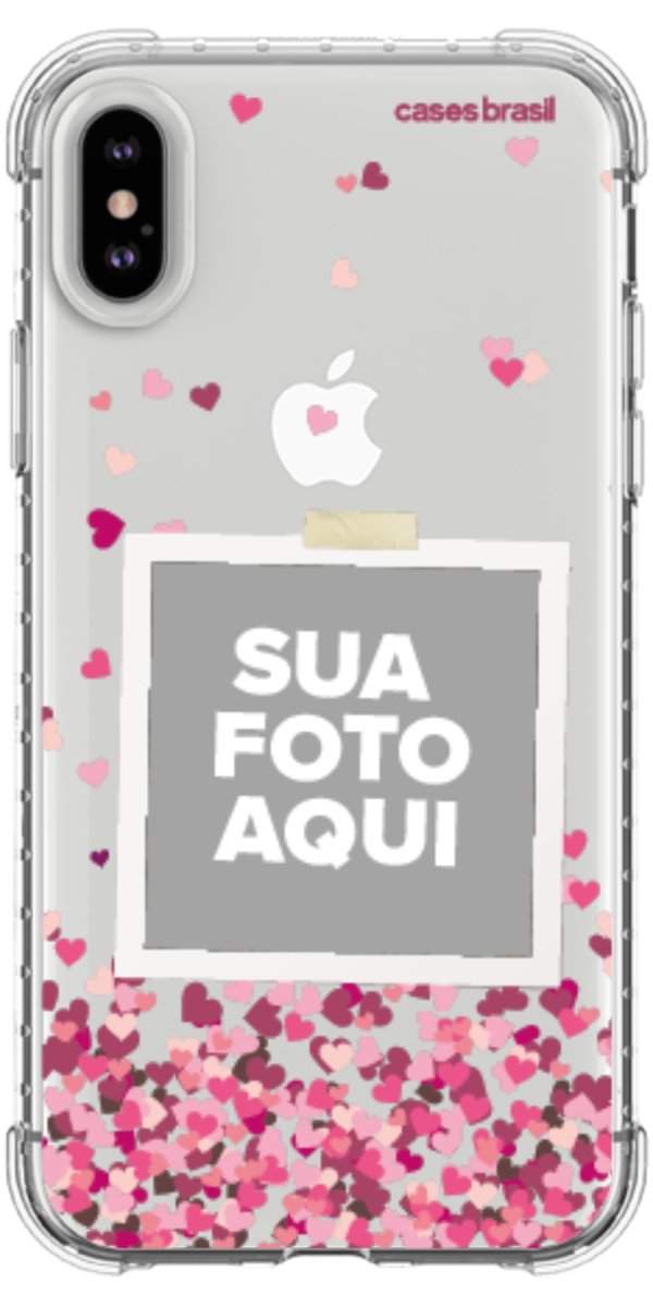 Capinha para Celular Polaroid Corações Flutuantes
