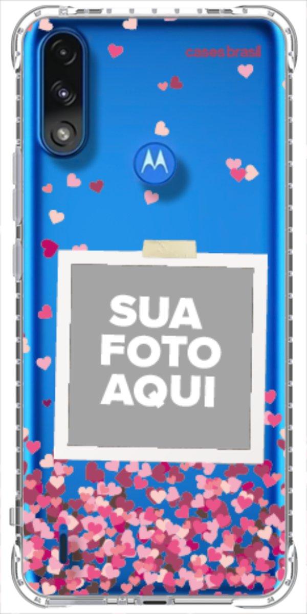 Capinha para Celular Polaroid Corações Flutuantes