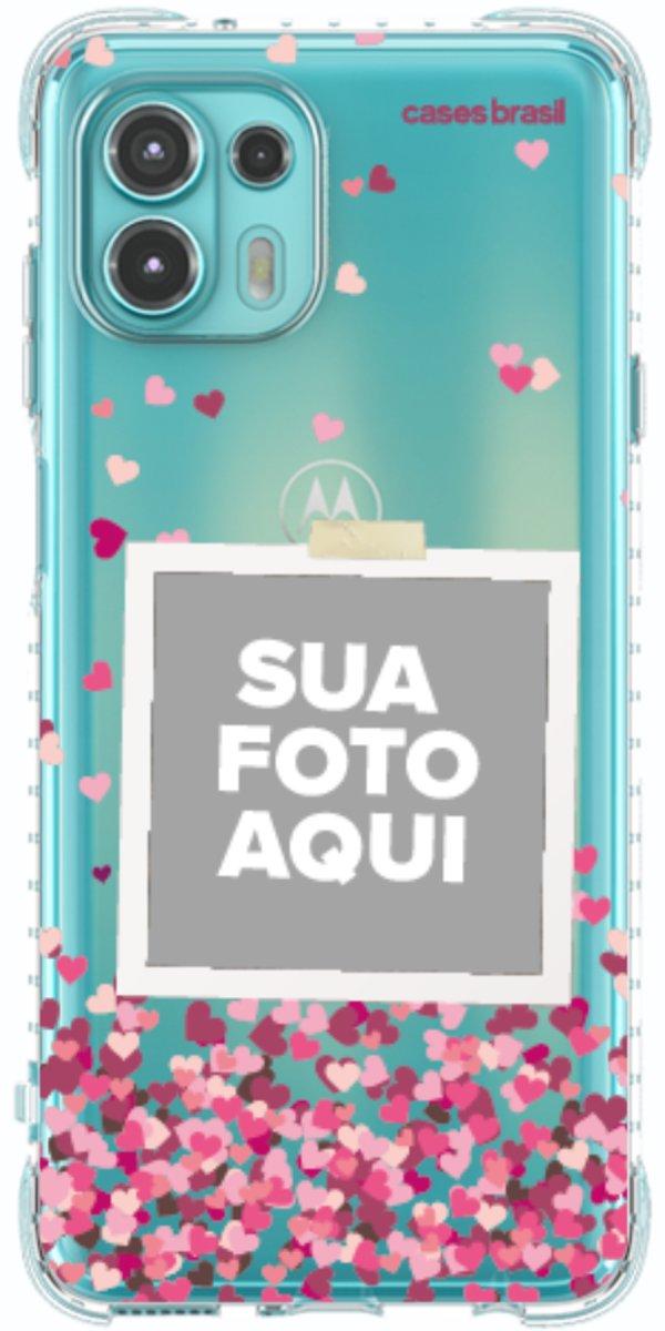 Capinha para Celular Polaroid Corações Flutuantes