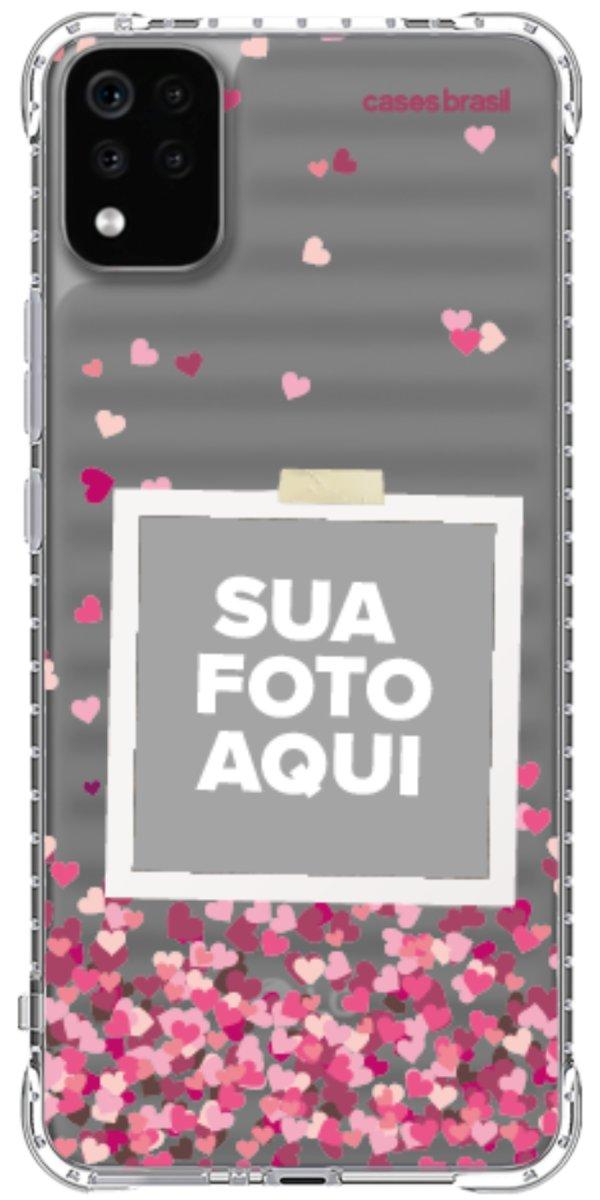 Capinha para Celular Polaroid Corações Flutuantes
