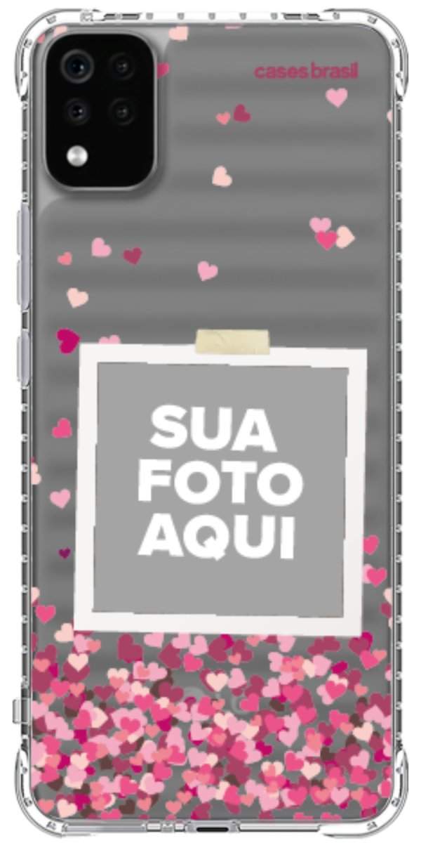 Capinha para Celular Polaroid Corações Flutuantes