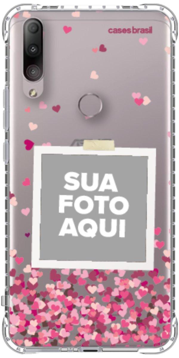 Capinha para Celular Polaroid Corações Flutuantes