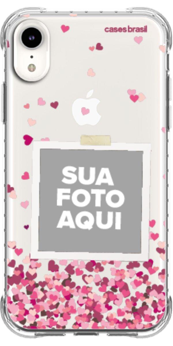 Capinha para Celular Polaroid Corações Flutuantes