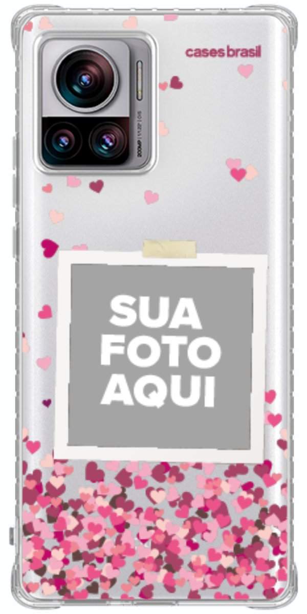 Capinha para Celular Polaroid Corações Flutuantes